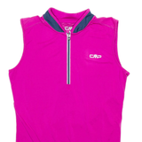 CMP Cycling Womens Jersey Pink Sleeveless 1/4 Zip XS