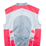 BRUNEX SWISS Cycling Mens Jersey Grey Sleeveless 1/2 Zip L