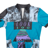 LOOK 100 Cycling Shirt Mens Jersey Blue 1/4 Zip S