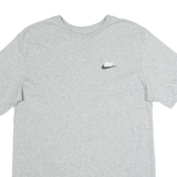 NIKE Mens T-Shirt Grey Crew Neck M