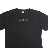 KARL KANI Mens T-Shirt Black Crew Neck L