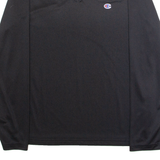 CHAMPION Mens Jersey Black Long Sleeve Crew Neck L