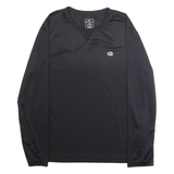 CHAMPION Mens Jersey Black Long Sleeve Crew Neck L