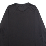 CHAMPION Mens Jersey Black Long Sleeve Crew Neck L