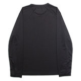 CHAMPION Mens Jersey Black Long Sleeve Crew Neck L