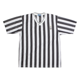 X-ISLE Mens Football Shirt Jersey White 90s V-Neck L
