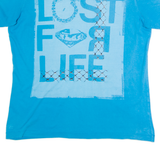 DIESEL Lost For Life Mens T-Shirt Blue Crew Neck M