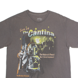 STAR WARS Live At The Cantina Boba Fett Mens T-Shirt Grey Crew Neck L