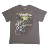 STAR WARS Live At The Cantina Boba Fett Mens T-Shirt Grey Crew Neck L
