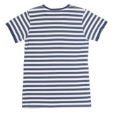 HARD ROCK CAFE Hamburg Striped Womens T-Shirt Blue Crew Neck L