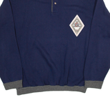 GARRY Mens Sweatshirt Blue High Neck 90s S