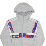 ADIDAS Womens Grey Hoodie Full Zip XS