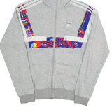 ADIDAS Womens Grey Hoodie Full Zip XS