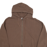SUBDUED Womens Brown Hoodie Full Zip S
