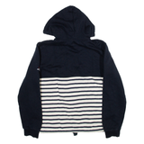 SABLE MER Womens Blue Hoodie Full Zip M