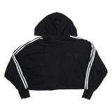 ADIDAS Cropped Womens Black Hoodie UK 8