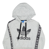 ADIDAS Cropped Womens Grey Hoodie UK 10