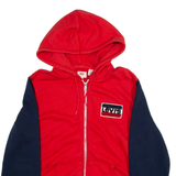 LEVI'S Womens Red Hoodie Full Zip L