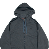ADIDAS Womens Grey Hoodie Full Zip M