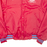J&L SPORTS Shrine Bowl Wyoming Mens Bomber Jacket Red Nylon XL