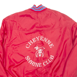 J&L SPORTS Shrine Bowl Wyoming Mens Bomber Jacket Red Nylon XL