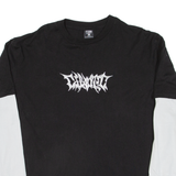 FSBN Relaxed Fit Mens T-Shirt Black Long Sleeve M