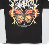 FSBN Relaxed Fit Mens T-Shirt Black Long Sleeve M