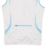 TEC BIKE Cycling Womens Jersey White Sleeveless 1/2 Zip M