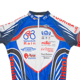 Cycling Mens Jersey Blue Full Zip L