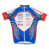 Cycling Mens Jersey Blue Full Zip L