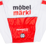 Cycling Mens Jersey White Long Sleeve Full Zip XS