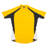 STOKE Cycling Mens Jersey Yellow 1/2 Zip M