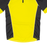 Cycling Mens Jersey Yellow 1/4 Zip M