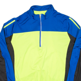 CRANE Cycling Mens Jersey Blue Long Sleeve 1/2 Zip XL