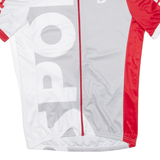 Cycling Mens Jersey White Full Zip M
