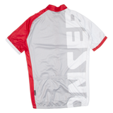 Cycling Mens Jersey White Full Zip M