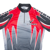 Cycling Mens Jersey Red 1/4 Zip L