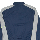 CRANE Cycling Mens Jersey Blue Long Sleeve 1/4 Zip M