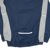 CRANE Cycling Mens Jersey Blue Long Sleeve 1/4 Zip M