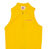 Cycling Mens Jersey Yellow Sleeveless 1/2 Zip S