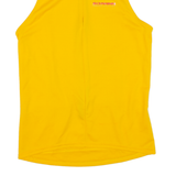 Cycling Mens Jersey Yellow Sleeveless 1/2 Zip S