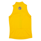 Cycling Mens Jersey Yellow Sleeveless 1/2 Zip S