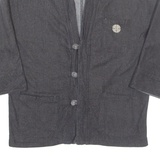 Denim Look Mens Jacket Black L
