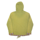 Womens Coat Green Hooded Geometric M