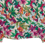 NICOLA Womens Printed Blouse Green Long Sleeve Floral S