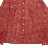 Womens Printed Shirt Red Long Sleeve Gingham M