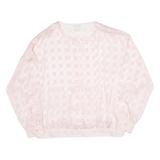 LADY SHAPELY Womens Blouse Pink Roll Neck Long Sleeve 2XL