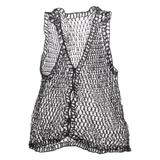 Womens Top Black V-Neck Sleeveless S