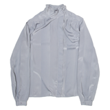 EZ STREET Womens Blouse Grey Long Sleeve Striped S