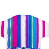 VICTOR COSTA Womens Printed Blouse Blue V-Neck 3/4 Sleeve Striped 2XL